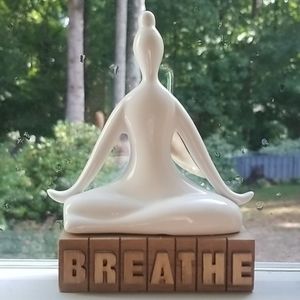 BREATHE yoga lotus position figurine